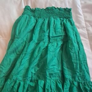 Old Navy Vibrant Green Midi Skirt